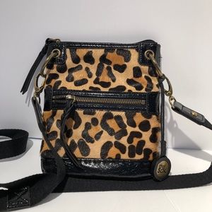 The Sak Leather Leopard Mini Cross Body Bag